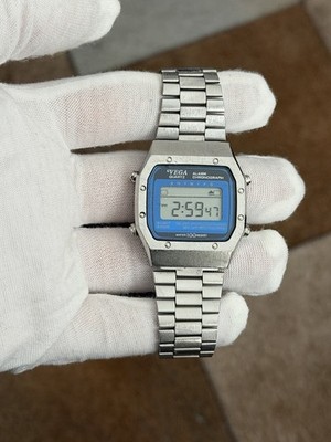 Rare Vintage Citizen Vega Alarm Chronograph Digital Watch 4928