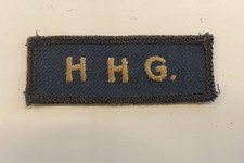 MILITARY CLOTH BADGE ?? HOME GUARD 6.75CM X 2.5CM (3012)