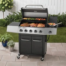 Expert Grill 5 Burner Propane Gas BBQ Grill Barbecue Grill With Side Burner