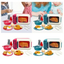 17x Kids Pretend Play Microwave Toys Decor Kitchen Accessories for Toddlers