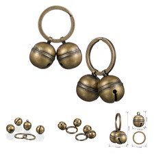 Dog Collar Bells Brass, Extra Loud 4 Pcs, Small 2cm Diameter, Pet Tracking and
