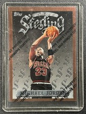 MICHAEL JORDAN 1996-97 TOPPS FINEST #50 STERLING BRONZE W/ COATING BULLS A