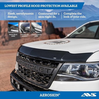 AVS Aeroskin Hood Protector Fits 2021-2025 Chevrolet Trailblazer Black 377192
