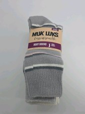 Muk Luks 6 Pack Crew Height Cozy Women's Boot Socks shoe size 6-11