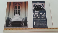 1948 Cisitalia Type 360 Grand Prix Race Car Original 1989 Article