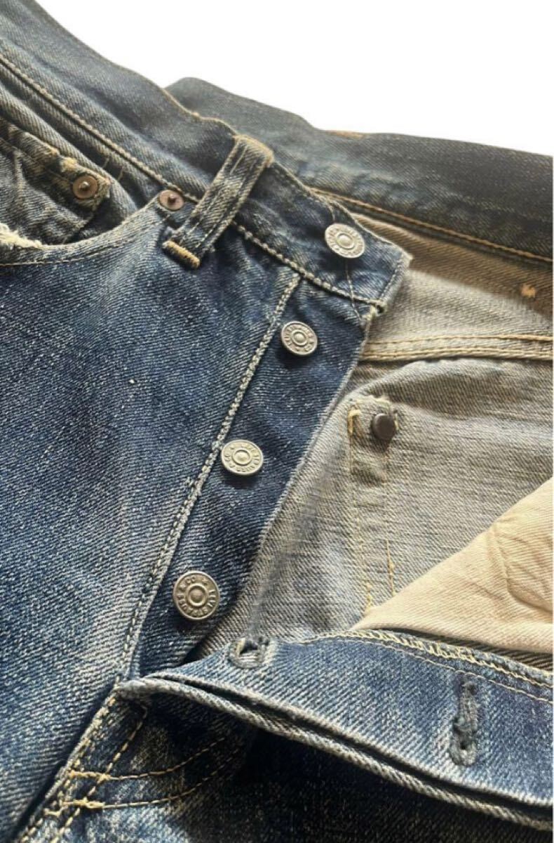 Levi's 40s Vtg Denim Pants Jeans WWII 46 Model Leather Patch Men's Bottom image 6