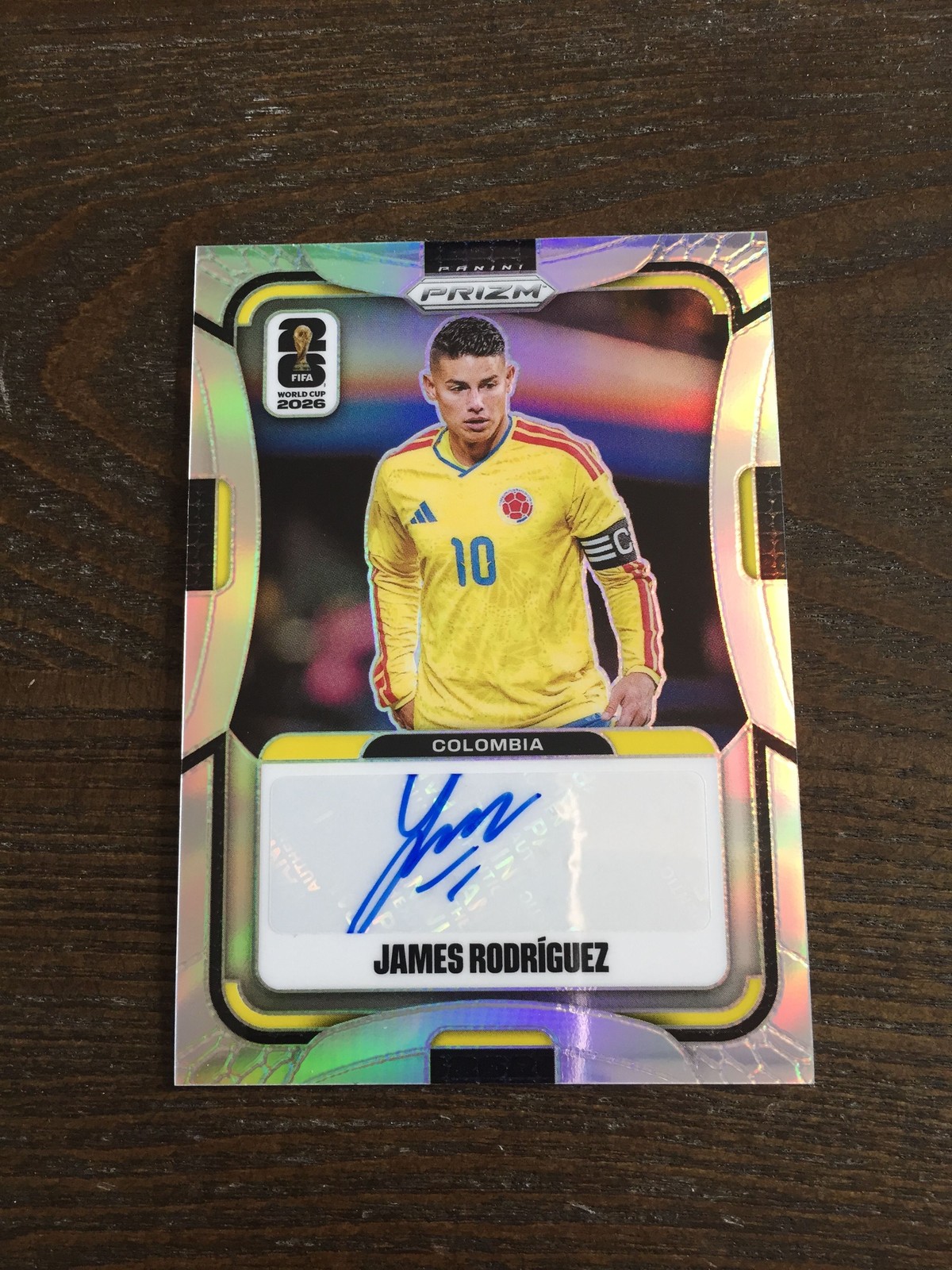 2026 Panini Prizm FIFA World Cup James Rodriguez Colombia Silver Auto 59/75