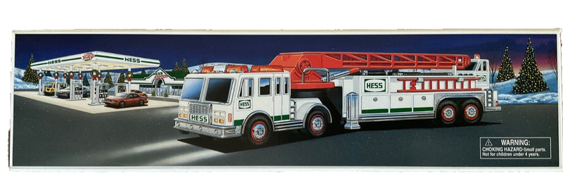 2000 Hess Toy Fire Truck Three Tiered Ladder Extends 21” - New In Original Box