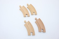 Wooden Thomas Train Compatible 4 Inch Curved Tracks 4 Pack