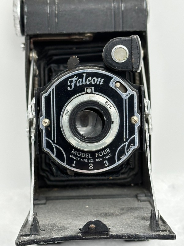 Falcon Model 4 folding bellows camera Utility Manf NY 120 film parts bellows det