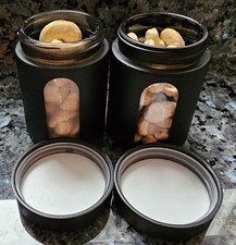 4oz Glass Storage Jars with Child-Resistant Caps - 2 Pack Waterproof Jars