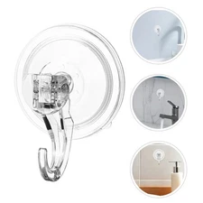 2 Pcs Suction Cup Shower Hook Hooks for Bathroom Reusable Removable