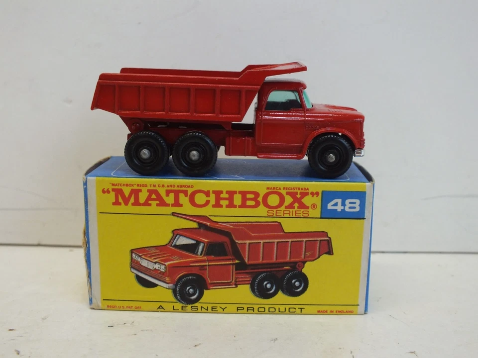 LESNEY MATCHBOX NO48 DODGE TIPPER TRUCK EXCELLENT BOXED (L554) - Image 2 of 4