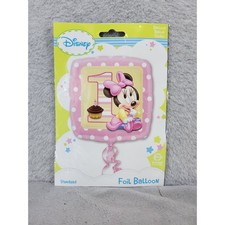 Disney Minnie Mouse Birthday Foil Balloon 1 Pink Polka Dot Party Celebration