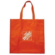 The Home Depot 7.25 in. Reusable Shopping Bag, Orange, 7.25"W x 15.5"H