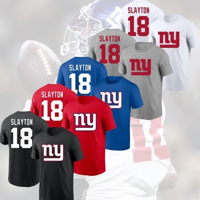 HOT !! Darius Slayton #18 New York Giants 2025 Player Name & Number Fan Look