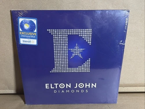 Elton John Diamonds 2 LP Diamond Blue Vinyl Walmart  New Sealed