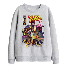 Image of Marvel Xmen Front Cover Team Kids Sweatshirt 5-13 Years, Athletic Heather