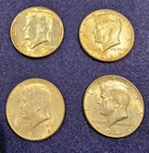 Lot of 4 90% Silver Kennedy Half Dollar Coins