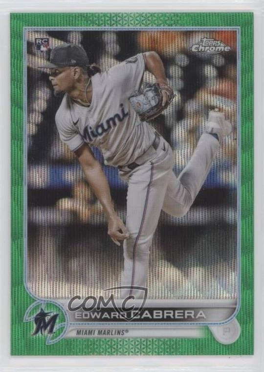 2022 Topps Chrome Green Wave Refractor 34/99 Edward Cabrera #64 0rm0