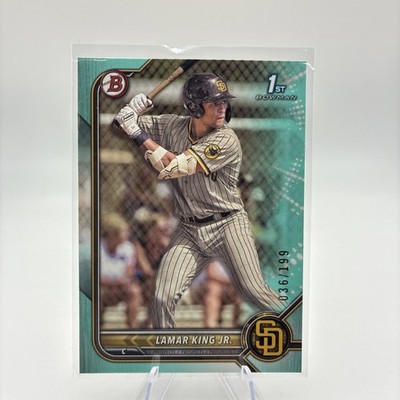 2022 1st Bowman Draft #BD-143 Lamar King Jr. Aqua #/199 Padres