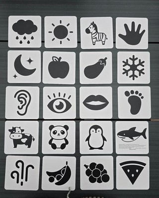 BEIENS Sensory Toys Karten Schwarz und Weiß Neugeborenen Gehirn Entwicklung