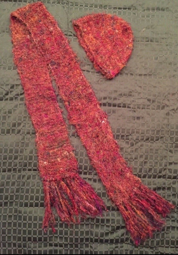 XL Accessories Bundle Matching Red 100% Silk Hat … - image 14