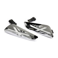 Eurowagens Motorrad Vorderer & Hinterer Blinker Leuchte Chrom Licht Indikator
