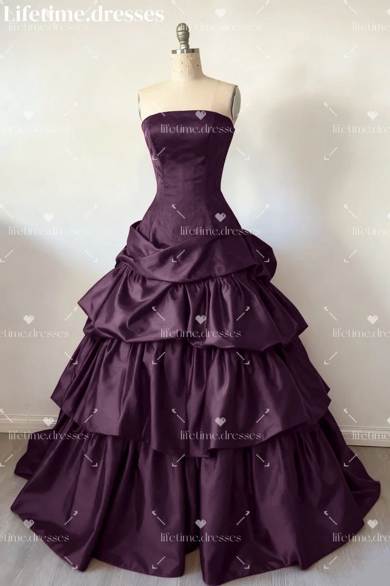 open lace back dress Men's Designer Wool Vested One Button Peak Lapel Suit in Purple Plum w   SignatureMenswear