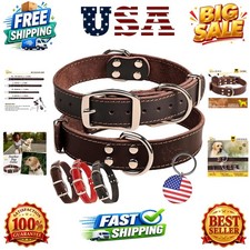 Heavy Duty Leather Dog Collar for Medium Dogs, 13-20"  Soft yet strong leath...