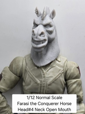 3d Printed FARASI THE CONQUERER HEAD#4 6'' 1:12 Classified/Legends SCALE 