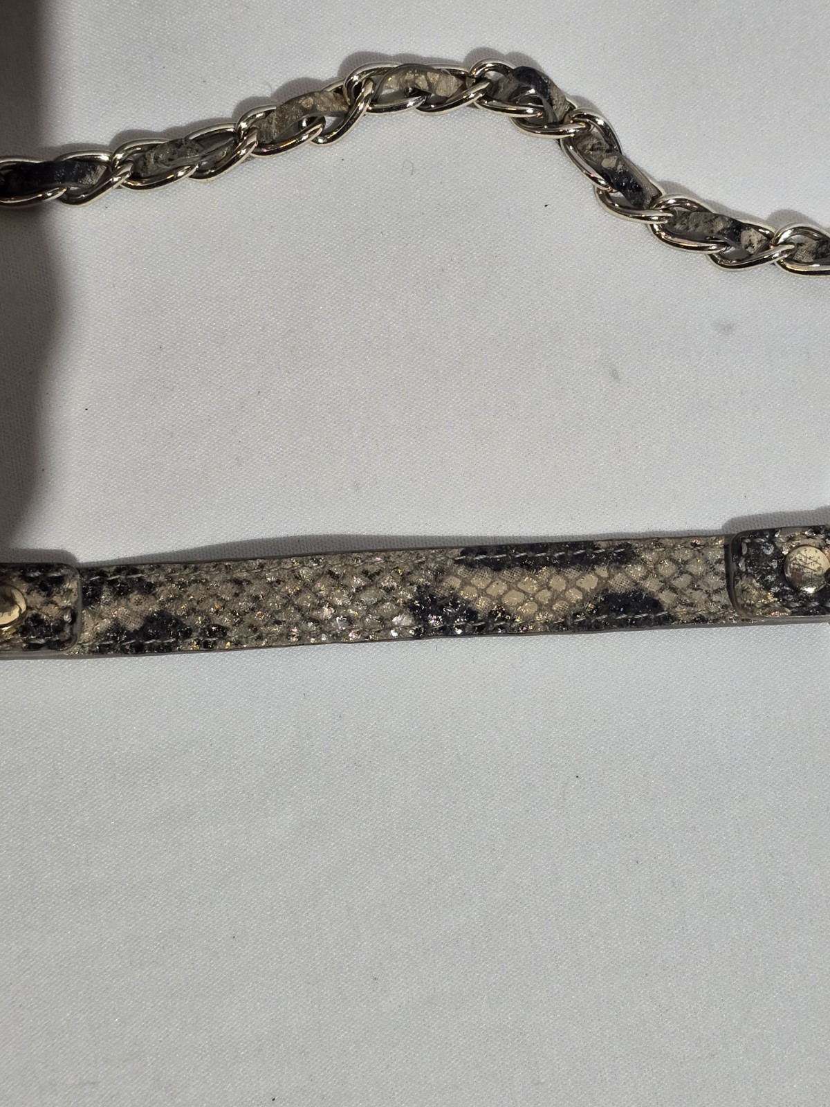 Dkny Leather Python Print Pouch Handbag Zip Top I… - image 15