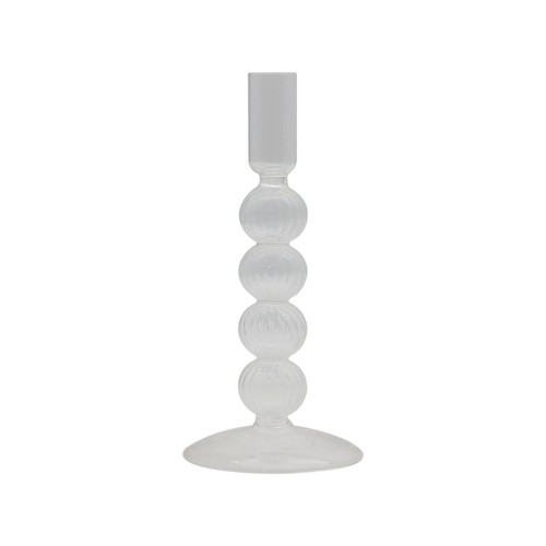7.5" Bubble Glass Taper Candle Holder by Ashland®