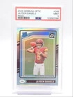 JAYDEN DANIELS 2024 DONRUSS OPTIC RATED ROOKIE HOLO PRIZM B RC PSA 9 Q0004
