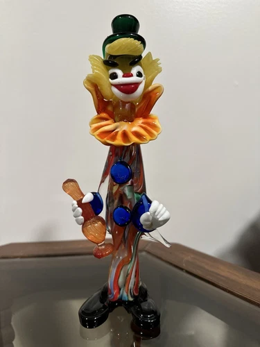 Italian Venetian Murano Glass Clown Figurine