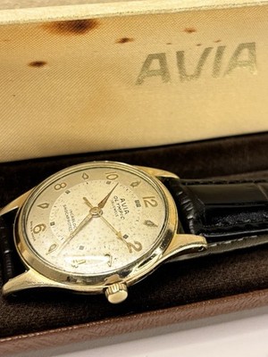 AVIA Olympic Vintage 1950 s *BOXED* Men s Manual Gold Dress Watch