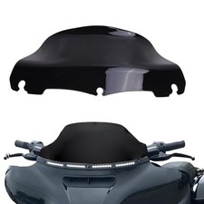 9 inch Black Wave Windshield Windscreen for Harley Electra Touring street FLHT