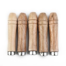 5pcs Wooden File Handle Replacement Strong Metal Collar for File Craft Tool 9cm