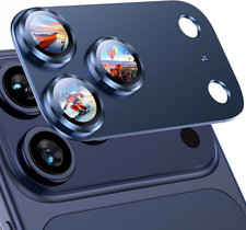 for Iphone 17 Pro Max Camera Lens Protector, Metal Frame Glass Cover
