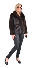 A5734 NERZJACKE PELZJACKE NERZ JACKE ECHT PELZ MANTEL - SAGA MINK FUR COAT