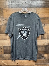 Las Vegas Raiders NFL Team Apparel T-Shirt Mens Large Gray TX3 Cool Short Sleeve