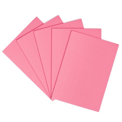 5Pcs Ondulé Papier Cartonné Feuilles Rose 7.87x11.100 pour Artisanat Bricolage - Photo 1/4