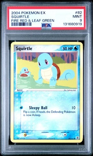 2004 POKEMON EX FIRE RED & LEAF GREEN #82 SQUIRTLE PSA 9