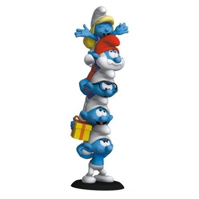 Schlumpf Turm blau/weiß 35cm Kunstharz von Plastoy Collectoys