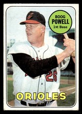 1969 Topps #15 Boog Powell Baltimore Orioles NO RESERVE! EX-EXMINT