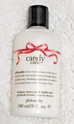 Philosophy Candy Cane Shampoo, Shower Gel & Bubble Bath 8oz NWOB