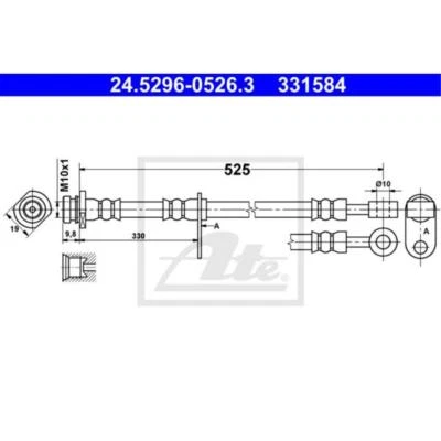Ate Tuyau De Frein Ligne De Frein Avant Droite Pour Suzuki Grand Vitara II - Photo 1/2