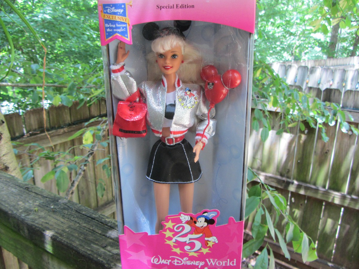 BARBIE 25TH ANNIVERSARY WALT DISNEY WORLD MIB NRFB MICKEY L@@K