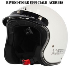 Casco Acerbis Skodela Jet Cafe Race Vintage 22.06 Bianco Lucido Mis. L 59 60