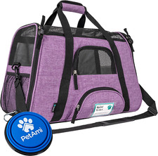 Airline-Approved Soft-Sided Pet Carrier for Cats and Small Dogs - Large Purple